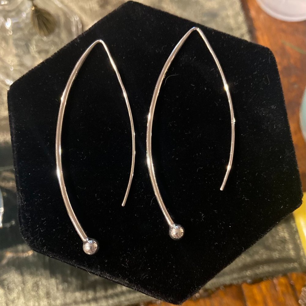 Silpada "Balancing Act Earrings" W1307 Threader Sterling Sliver